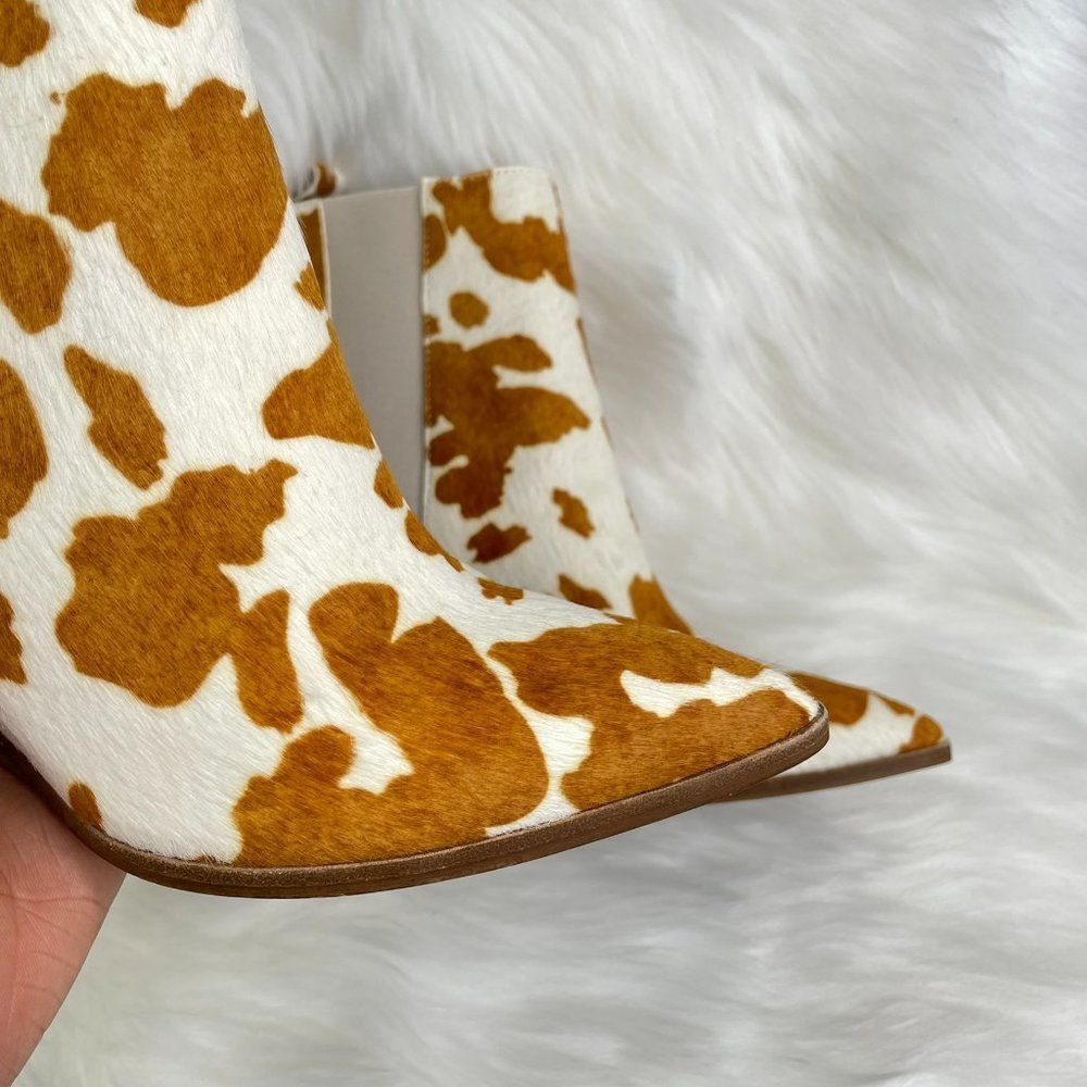 42 Gold Kennsington Cow Print Chelsea Boot/ Booties Size 7 or 37.5 - Picture 5 of 14